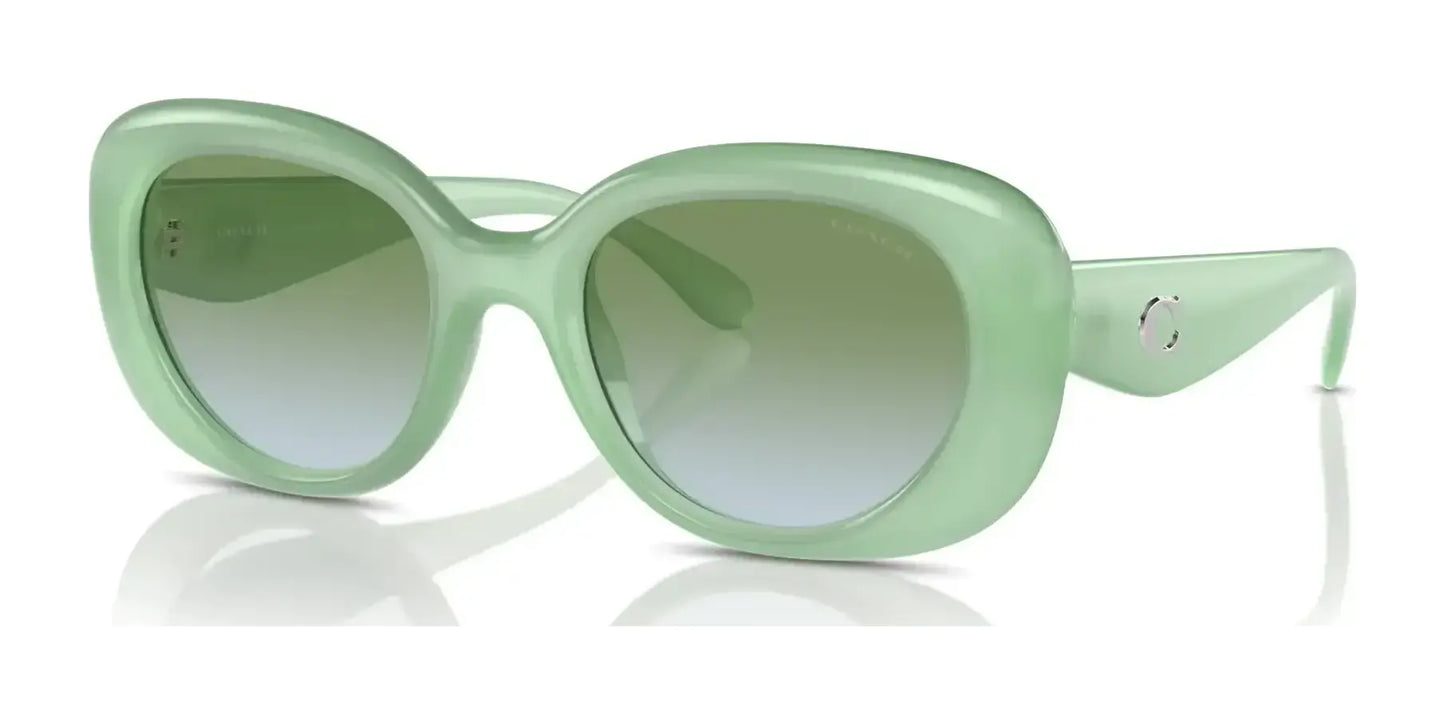 Coach CR609 HC8391U Sunglasses Milky Mint / Green Blue Gradient