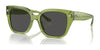 Coach CR611 HC8392U Sunglasses | Size 53 / Transparent Key Lime / Grey Solid (3N 10%) №581087