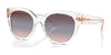 Coach CR612 HC8393U Sunglasses | Size 53 / Transparent Clear / Purple Blue Pink Gradient (2N 36.8%) №51110J