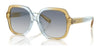 Coach CR962 HC8395F Sunglasses | Size 56 / Cider/Baby Blue / Blue Gradient (2N 25%) №581435