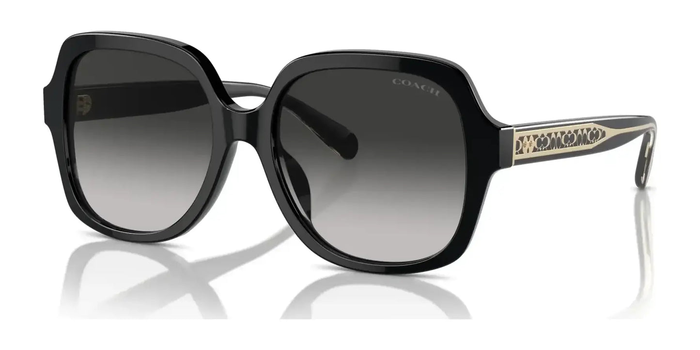 Coach CR614 HC8395U Sunglasses Black / Grey Gradient