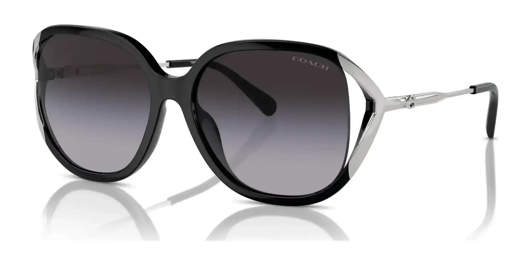 Coach CR620 HC8396U Sunglasses Black / Grey Gradient