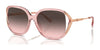 Coach CR620 HC8396U Sunglasses | Size 56 / Transparent Pink / Grey Pink Gradient (2N 21%) №566646