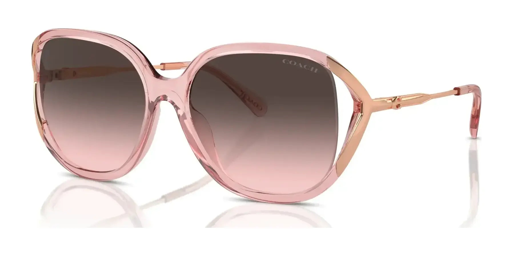 Coach CR620 HC8396U Sunglasses Transparent Pink / Grey Pink Gradient