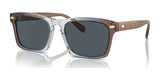 Coach CR628 HC8397U Sunglasses Pecan Blue Grey Gradient / Blue Grey Solid