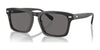 Coach CR628 HC8397U Sunglasses | Size 57 / Transparent Dark Grey / Grey Solid (Polarized) (3P 15%) №581781