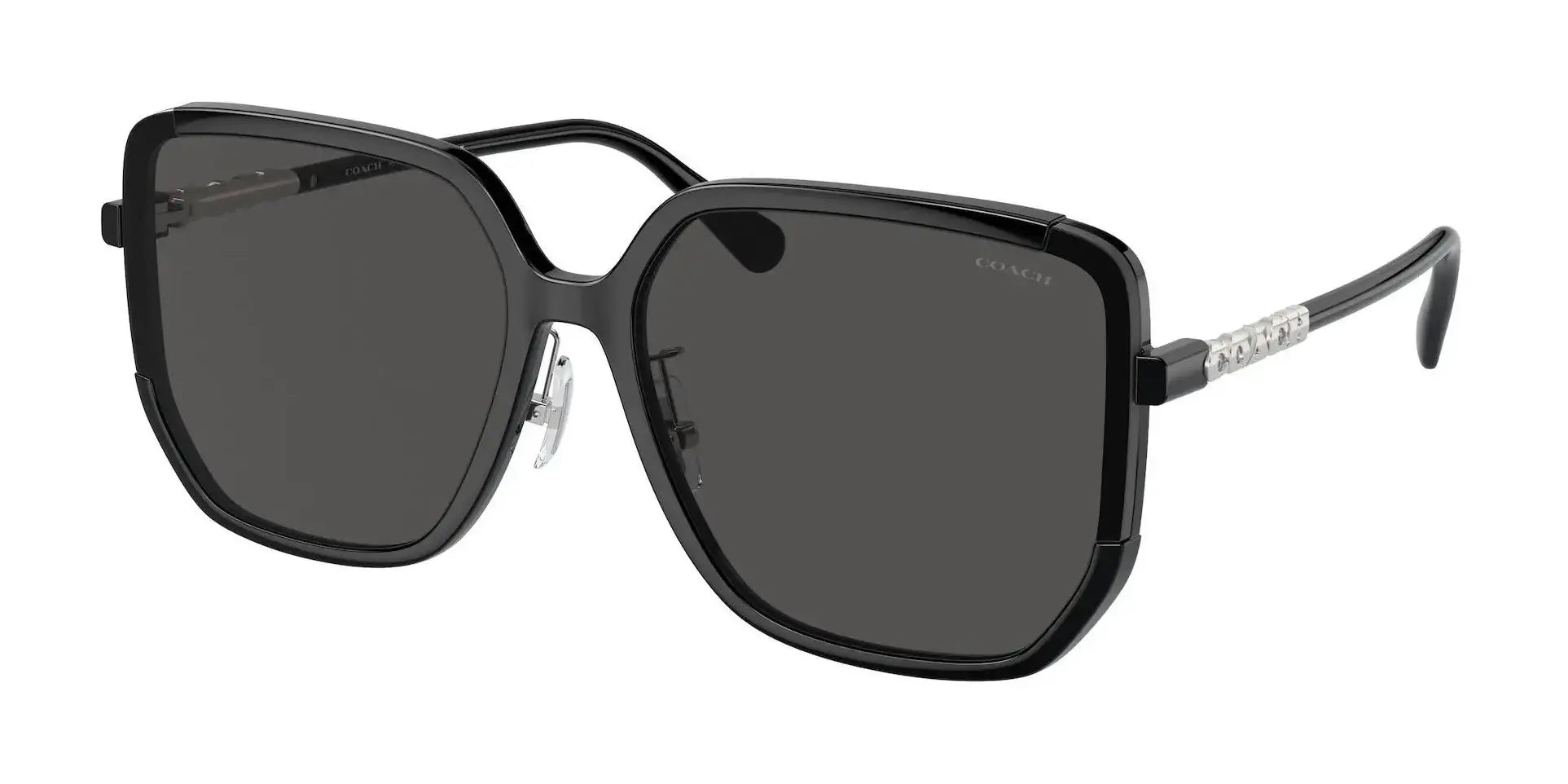 Coach CR635 HC8401D Sunglasses Black / Grey Solid