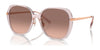 Coach CR636 HC8403D Sunglasses | Size 59 / Transparent Rose / Brown Pink Gradient (2N 32.7%) №570513