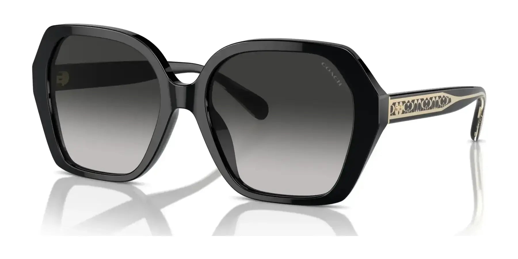 Coach CR615 HC8404U Sunglasses Black / Grey Gradient