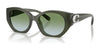 Coach CW194 HC8407U Sunglasses | Size 52 / Milky Moss / Moss Aqua Gradient (2N 20.5%) №584017