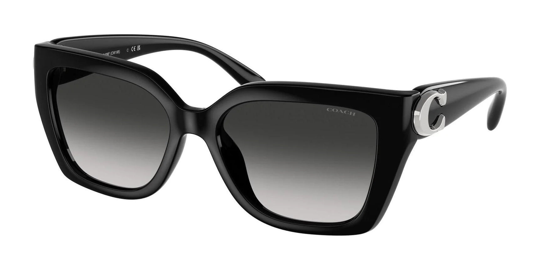 Coach CW202 HC8408F Sunglasses Black / Grey Gradient