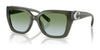 Coach CW202 HC8408F Sunglasses | Size 57 / Milky Moss / Moss Aqua Gradient (2N 20.5%) №584017