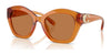 Coach CAD31 HC8421U Sunglasses | Size 54 / Milky Amber / Brown Solid (2N 23.7%) №564773