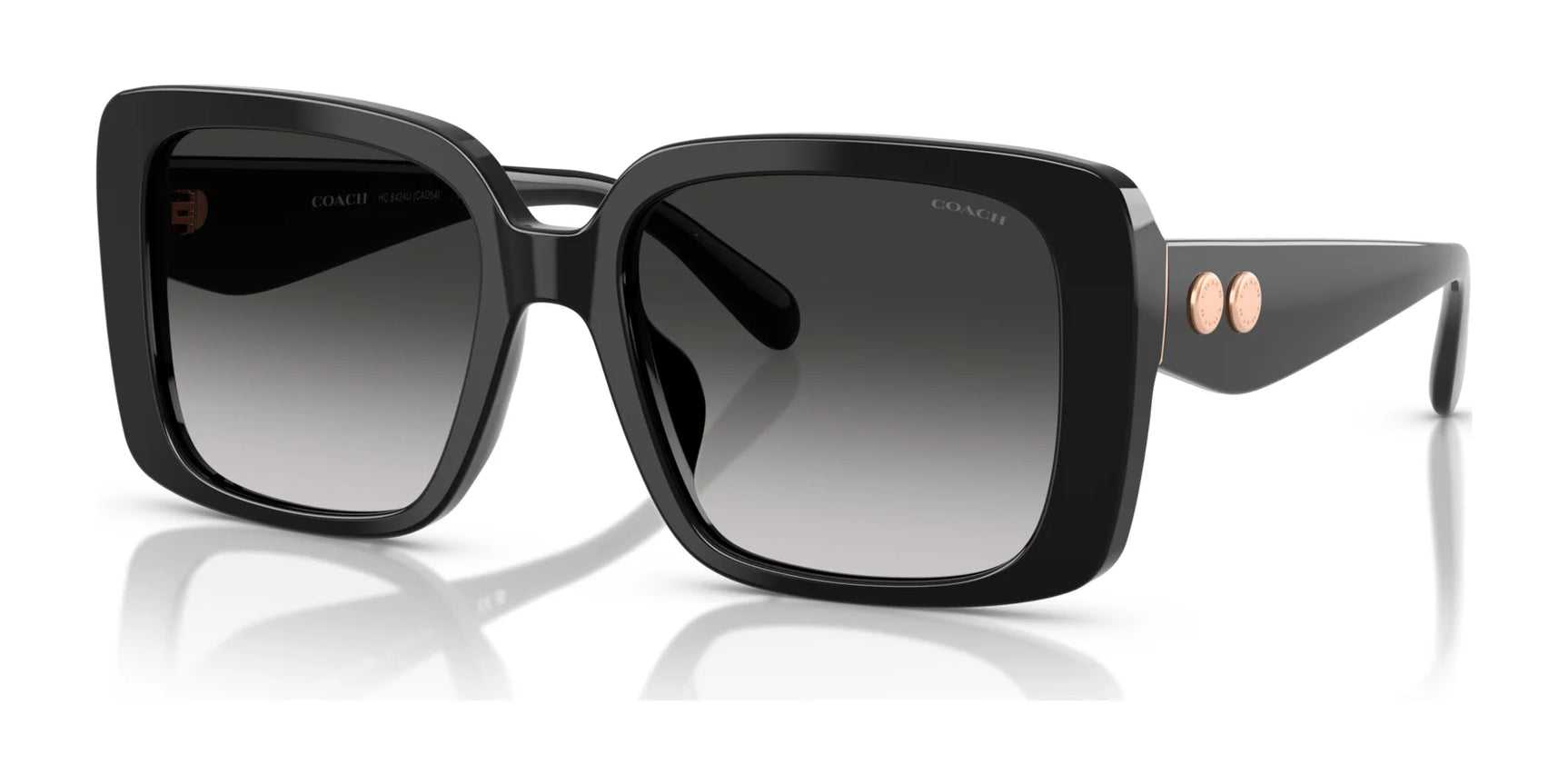 Coach CAD55 HC8424F Sunglasses Black / Grey Gradient