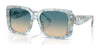 Coach CAD54 HC8424U Sunglasses | Size 54 / Pearlized Blue Watercolor / Blue Yellow Gradient (2N 35.5%) №58664M
