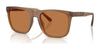 Coach CAE78 HC8427U Sunglasses | Size 57 / Matte Transparent Amber / Amber Solid (2N 23.7%) №587673
