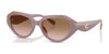 Coach CBY77 HC8433U Sunglasses | Size 52 / Milky Putty / Brown Peach Gradient (2N 32.7%) №549511