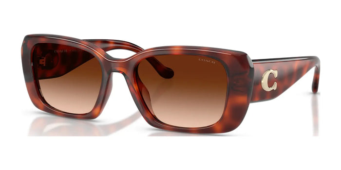 Coach CBY82 HC8435U Sunglasses | Size 54 / Caramel Tortoise / Brown Gradient (3N 14.2%) №577474