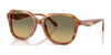 Coach CBY87 HC8437U Sunglasses | Size 53 / Striated Bark/Moss / Green Grey Gradient (2N 25.9%) №5898L0
