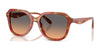 Coach CBY87 HC8437U Sunglasses | Size 53 / Striated Chestnut / Smokey Peach Gradient (2N 23%) №590018