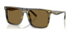 Coach CBY95 HC8440U Sunglasses | Size 57 / Olive Stripes / Green Grey (3N 12.4%) №5907S7