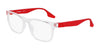 Converse CV5077 Eyeglasses | Size 54 / Crystal Clear/University Red