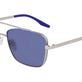 Satin Silver/Blue Flame