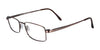 Coolclip CC823 Eyeglasses with Clip-on Sunglasses | Size 52 / Satin Copper Brown