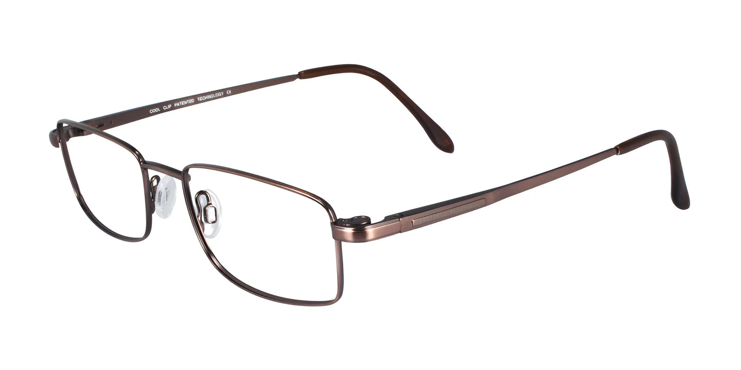 CoolClip CC823 Eyeglasses with Clip-on Sunglasses Satin Copper Brown