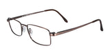 CoolClip CC823 Eyeglasses with Clip-on Sunglasses Satin Copper Brown