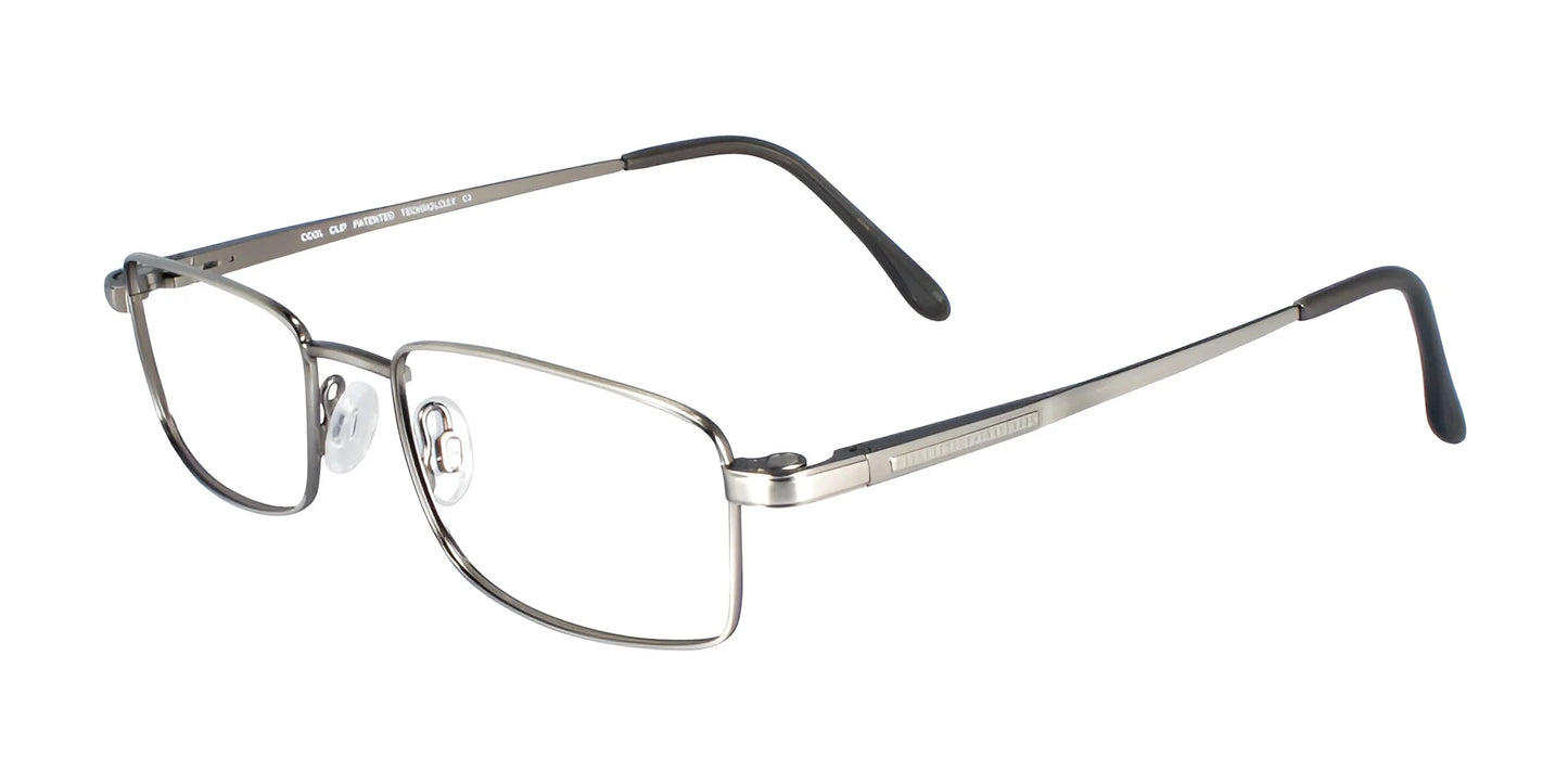 CoolClip CC823 Eyeglasses with Clip-on Sunglasses Satin Grey