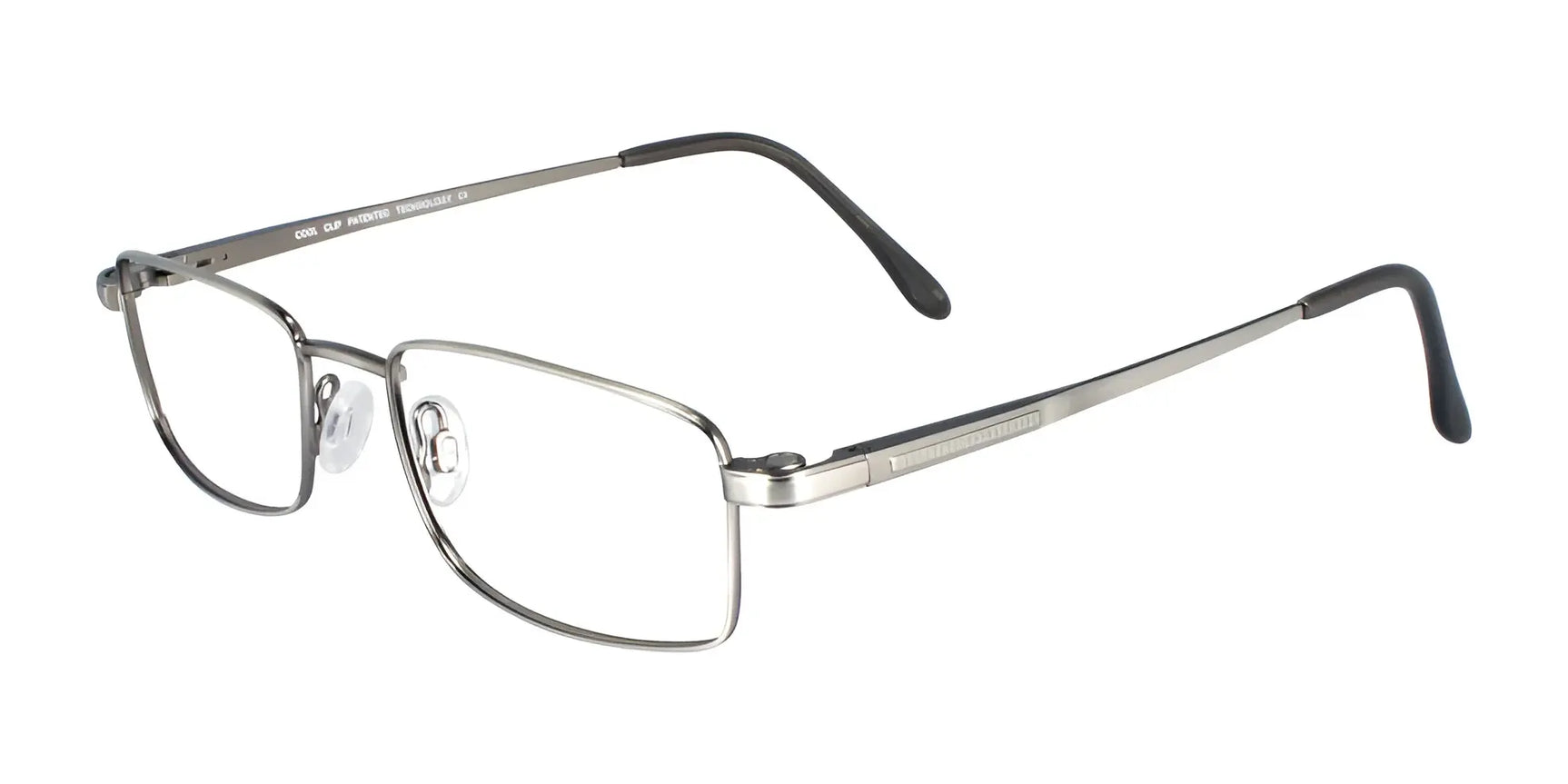 CoolClip CC823 Eyeglasses with Clip-on Sunglasses Satin Grey