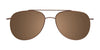 Coolclip CC827 Eyeglasses with Clip-on Sunglasses | Size 53 / Satin Chocolate