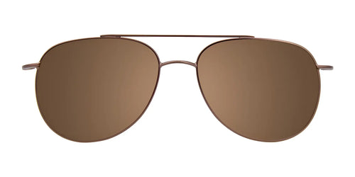 Coolclip CC827 Eyeglasses with Clip-on Sunglasses / Size 53 / Satin Chocolate