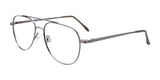 CoolClip CC827 Eyeglasses with Clip-on Sunglasses Shiny Silver