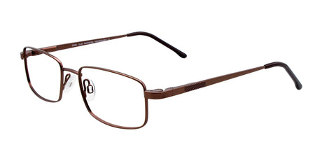 CoolClip CC834 Eyeglasses with Clip-on Sunglasses Satin Dark Brown