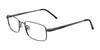 Coolclip CC834 Eyeglasses with Clip-on Sunglasses | Size 49 / Satin Steel
