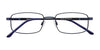 Coolclip CC834 Eyeglasses with Clip-on Sunglasses | Size 49 / Satin Dark Blue