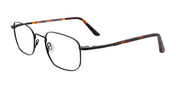 Coolclip CC836 Eyeglasses with Clip-on Sunglasses | Size 51 / Satin Black