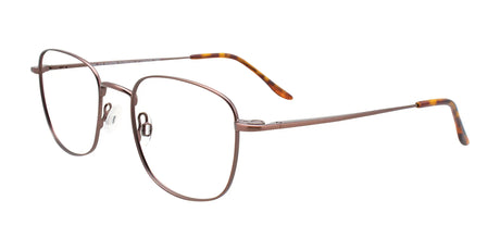 CoolClip CC837 Eyeglasses with Clip-on Sunglasses Satin Brown