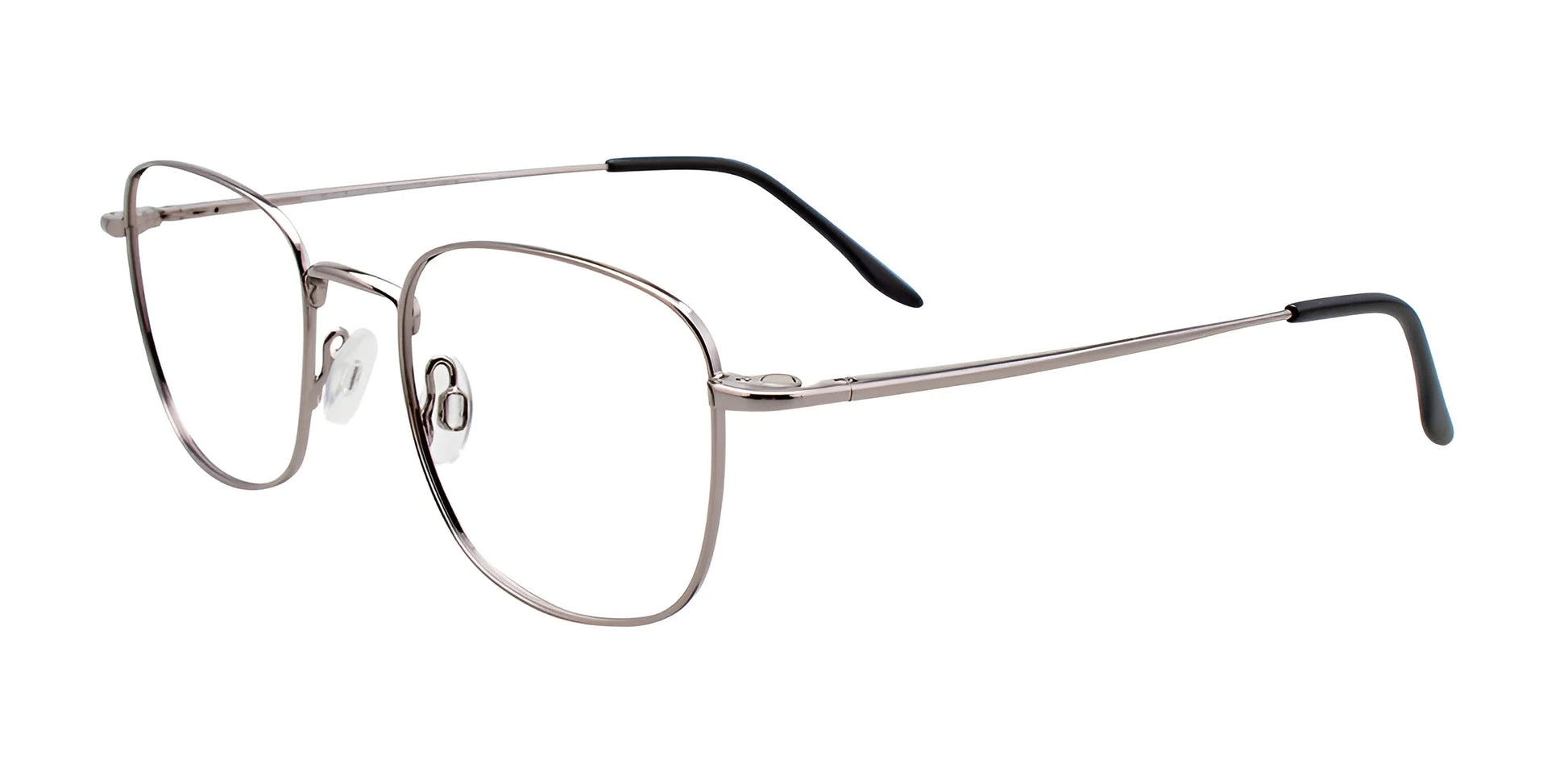 CoolClip CC837 Eyeglasses with Clip-on Sunglasses Shiny Gunmetal