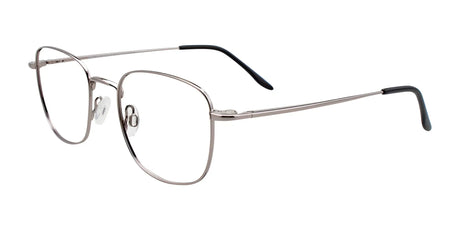 CoolClip CC837 Eyeglasses with Clip-on Sunglasses Shiny Gunmetal