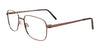 Coolclip CC838 Eyeglasses with Clip-on Sunglasses | Size 55 / Satin Brown