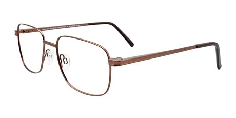 CoolClip CC838 Eyeglasses with Clip-on Sunglasses Satin Brown