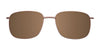 Coolclip CC838 Eyeglasses with Clip-on Sunglasses | Size 55 / Satin Brown