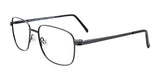 CoolClip CC838 Eyeglasses with Clip-on Sunglasses Satin Dark Steelblue