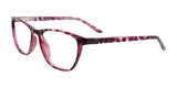 CoolClip CC840 Eyeglasses with Clip-on Sunglasses Purple Tortoise