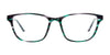 Coolclip CC841 Eyeglasses with Clip-on Sunglasses | Size 49 / Blue Green Marbled