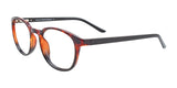 CoolClip CC842 Eyeglasses with Clip-on Sunglasses Dark Brown Marbled