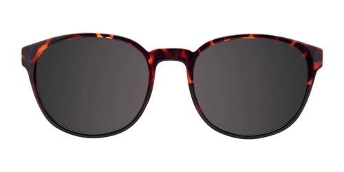 Coolclip CC842 Eyeglasses with Clip-on Sunglasses / Size 48 / Dark Brown Marbled